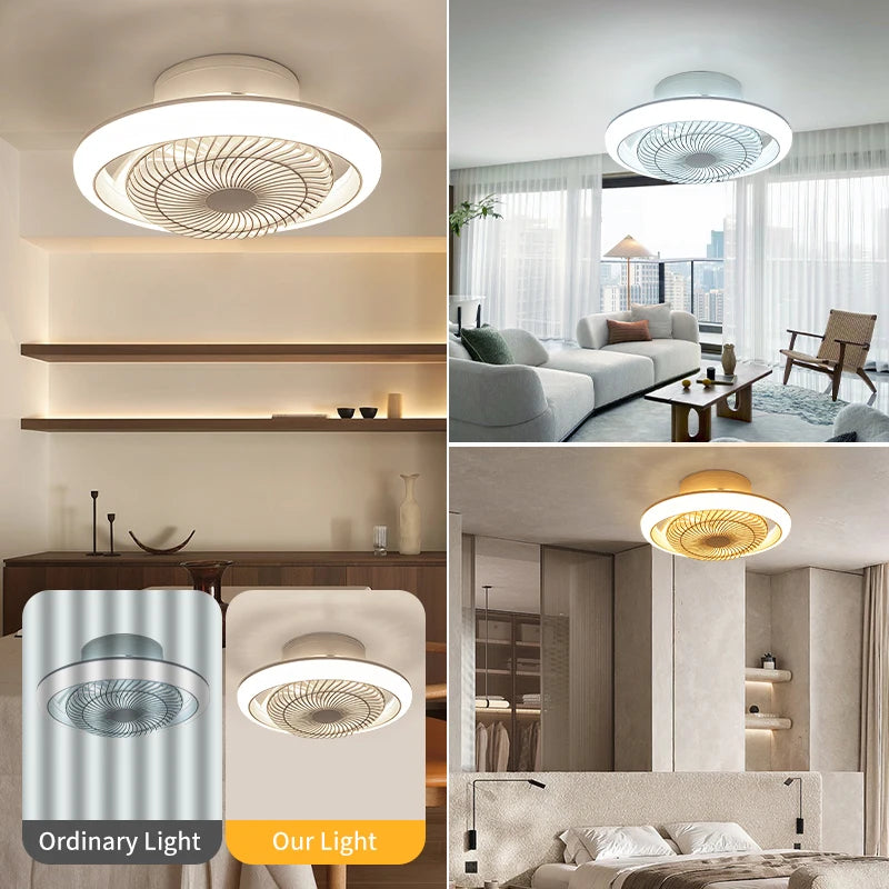 Ventilatore LED Intelligente con Luce a 360° ° Ventilatore da Soffitto Moderno a 6 Velocità con Luci – foto 6