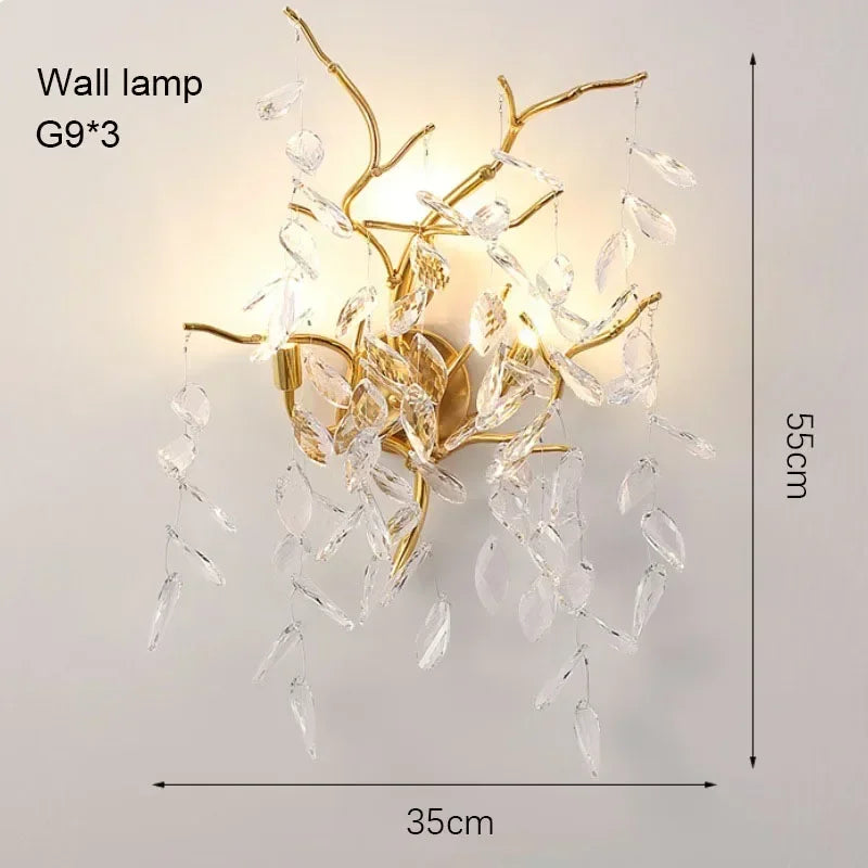 Lampadario moderno di lusso a soffitto in cristallo Lampada a sospensione a led Sala da pranzo Soggiorno – foto 7
