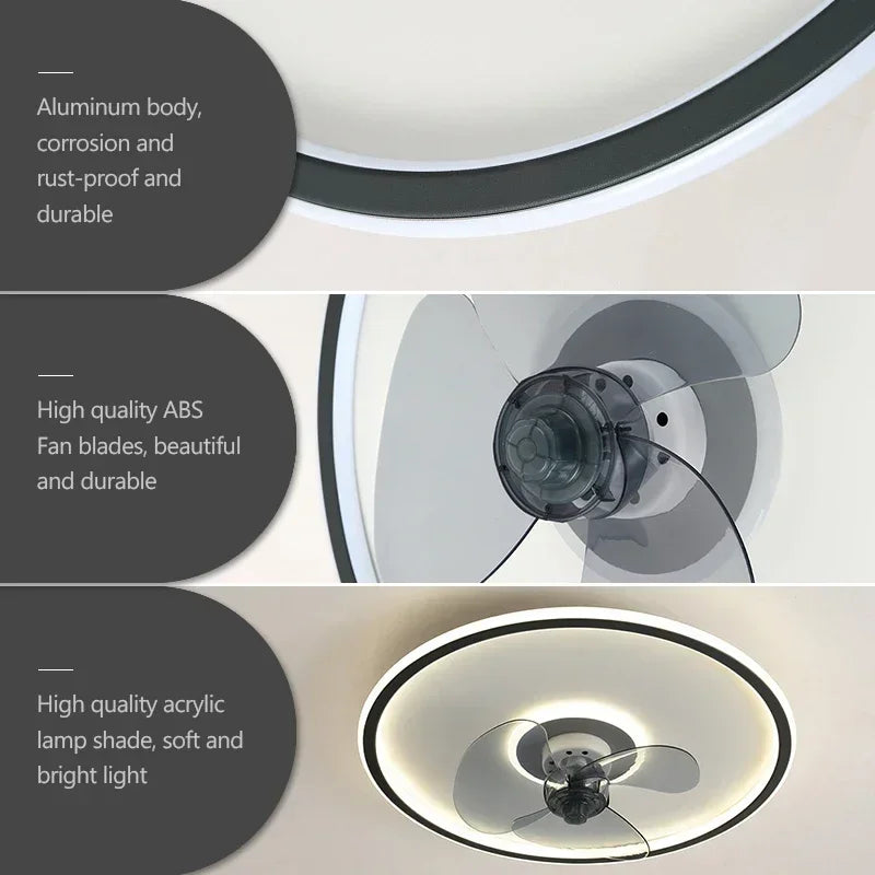 2025 110-220V Ventilatori da soffitto con luci Telecomando per la casa Camera da letto Lampada da soffitto – foto 4