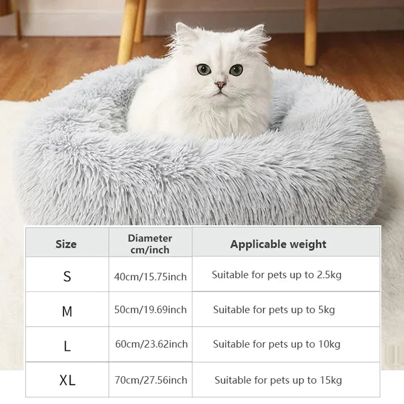 Cuccia rotonda in peluche sfoderabile e lavabile, taglie M e XL – dettaglio 5
