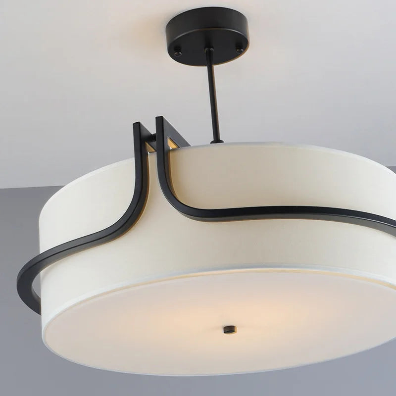 Lampadario a sospensione in tessuto, D55 o D65 cm – dettaglio 4