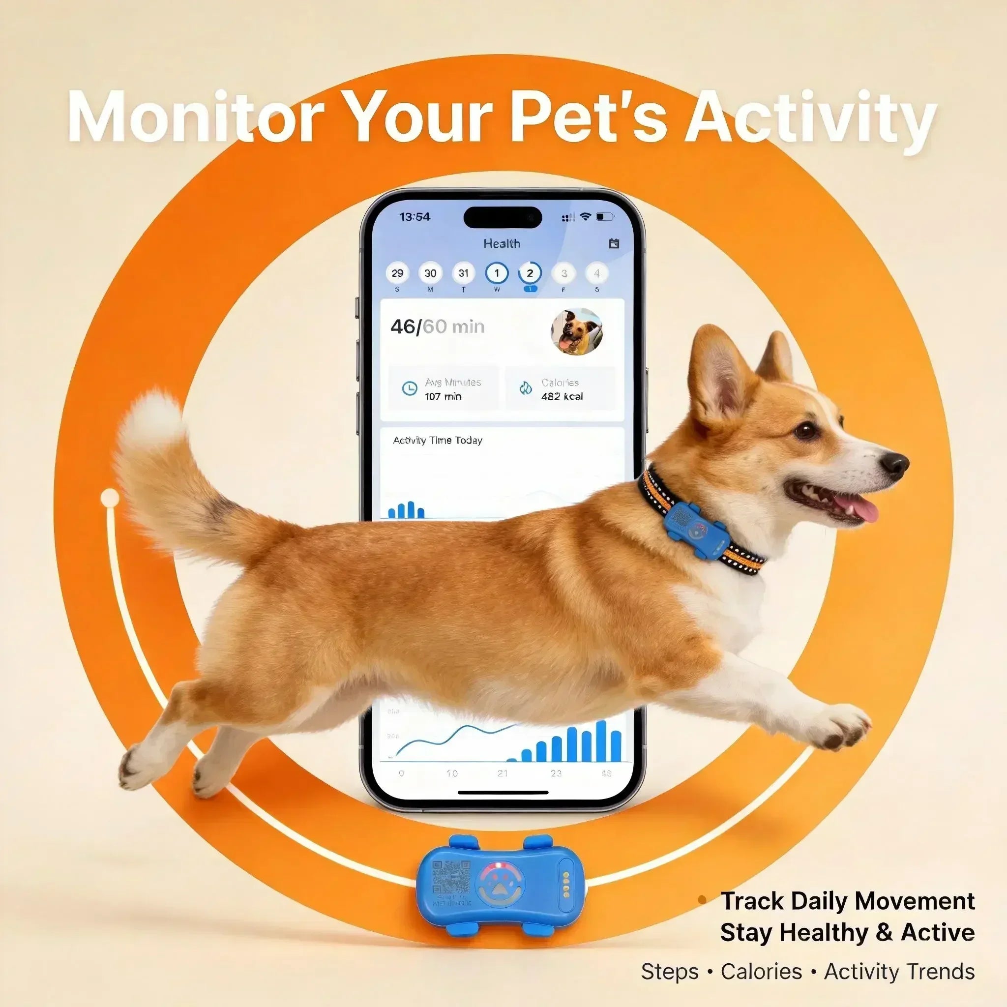 Localizzatore GPS 4G da collare per cani e gatti, IP67 – dettaglio 3