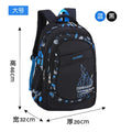 Zaino scolastico in nylon, misura grande o piccola, blu o verde – dettaglio 7