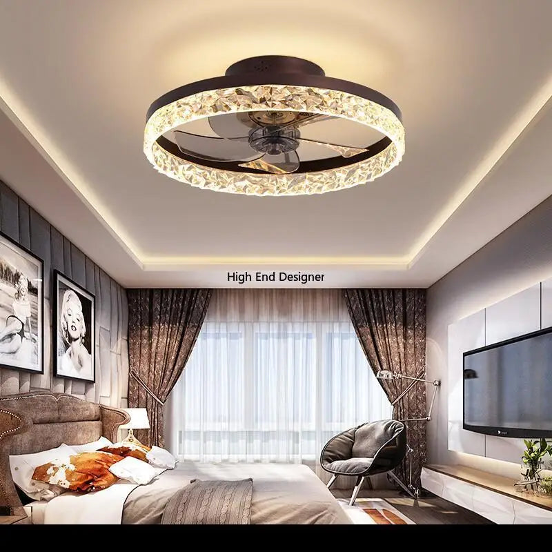 Ventilatore da soffitto con luce e motore DC, otto finiture – dettaglio 2