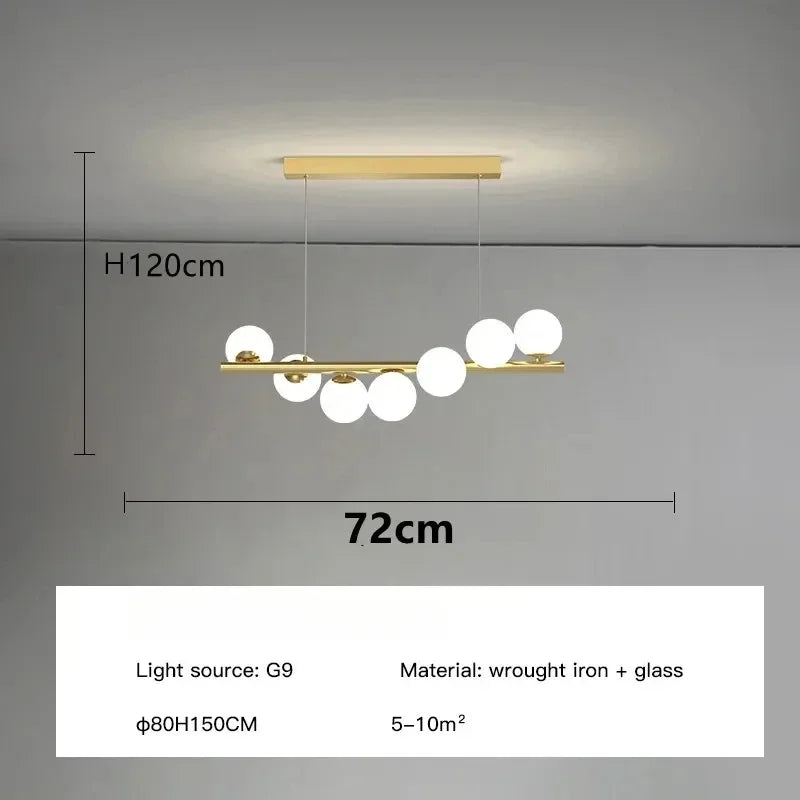 Lampadario a soffitto nordico per soggiorno cucina lampada da ufficio apparecchio di illuminazione a – foto 10
