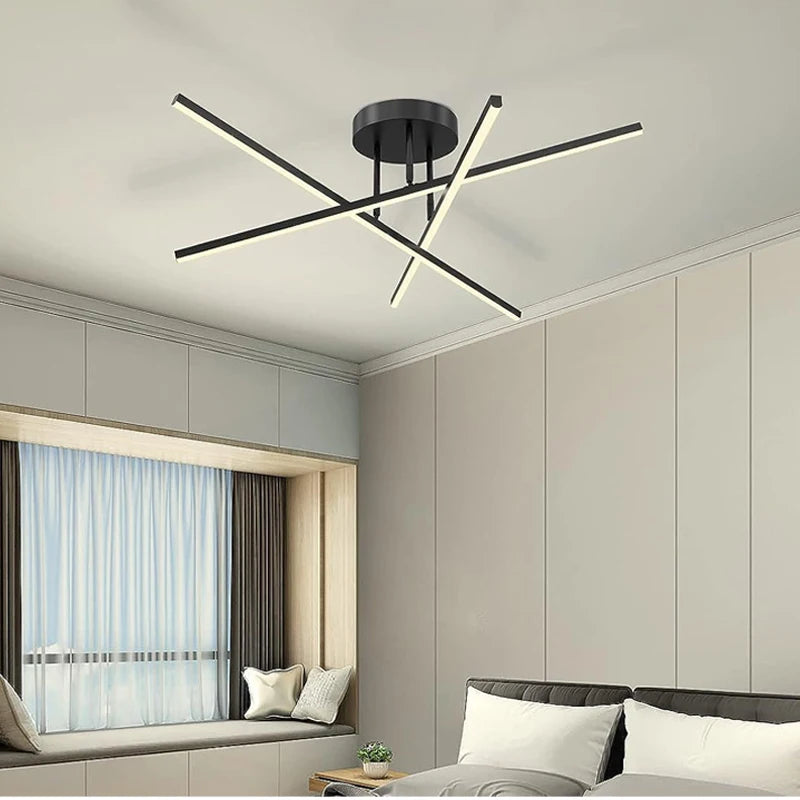 Plafoniera semplice e moderna camera da letto atmosfera duplex villa hall Lampade nordiche lampada da – foto 3