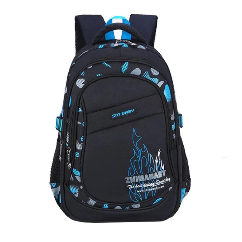 Zaino scolastico in nylon, misura grande o piccola, blu o verde