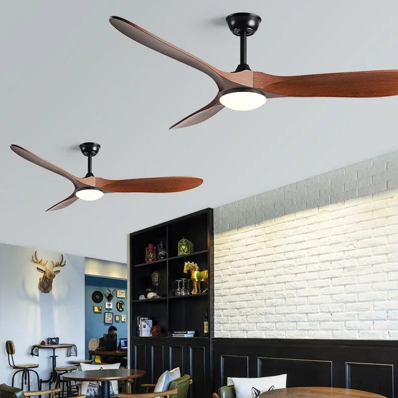 Ventilatore da soffitto in legno da 52 a 88 pollici, motore DC