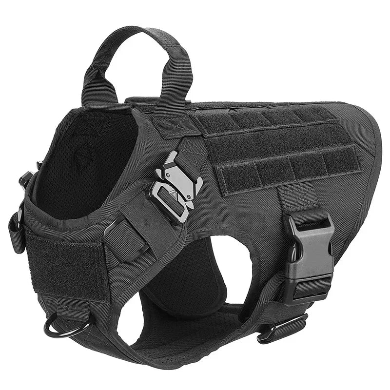 Set pettorina tattica e guinzaglio per cani, taglie S-XL – dettaglio 15