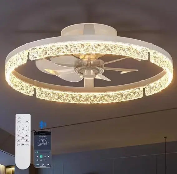 Ventilatore da soffitto basso profilo 20 pollici con luce LED – dettaglio 9