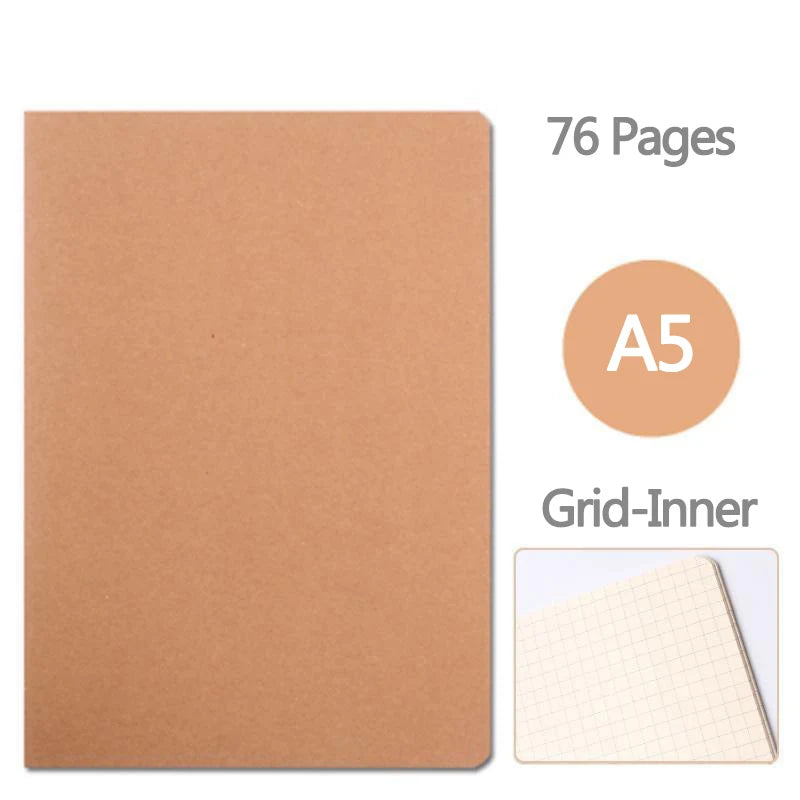 Quaderno vintage A5 da 38 fogli, liscio, a righe o a quadretti – foto 7