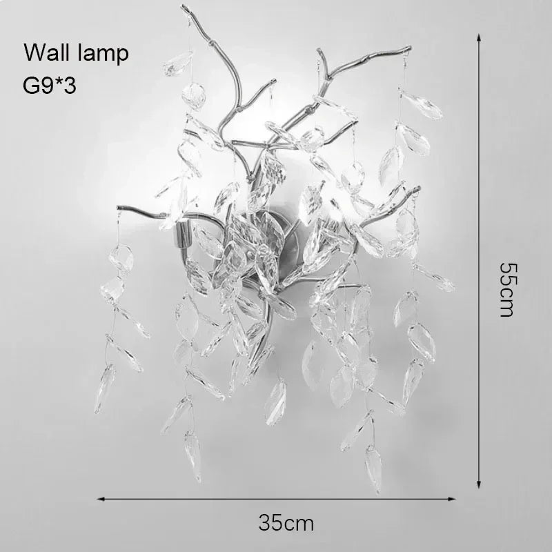 Lampadario moderno di lusso a soffitto in cristallo Lampada a sospensione a led Sala da pranzo Soggiorno Camera da letto Decorazioni per la casa Lampada da parete Lampada a sospensione