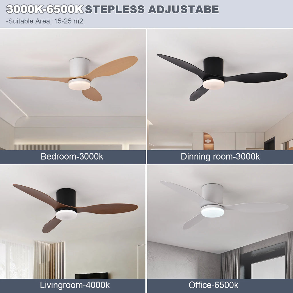 Ventilatore da soffitto motore DC a profilo basso, senza luce – dettaglio 5