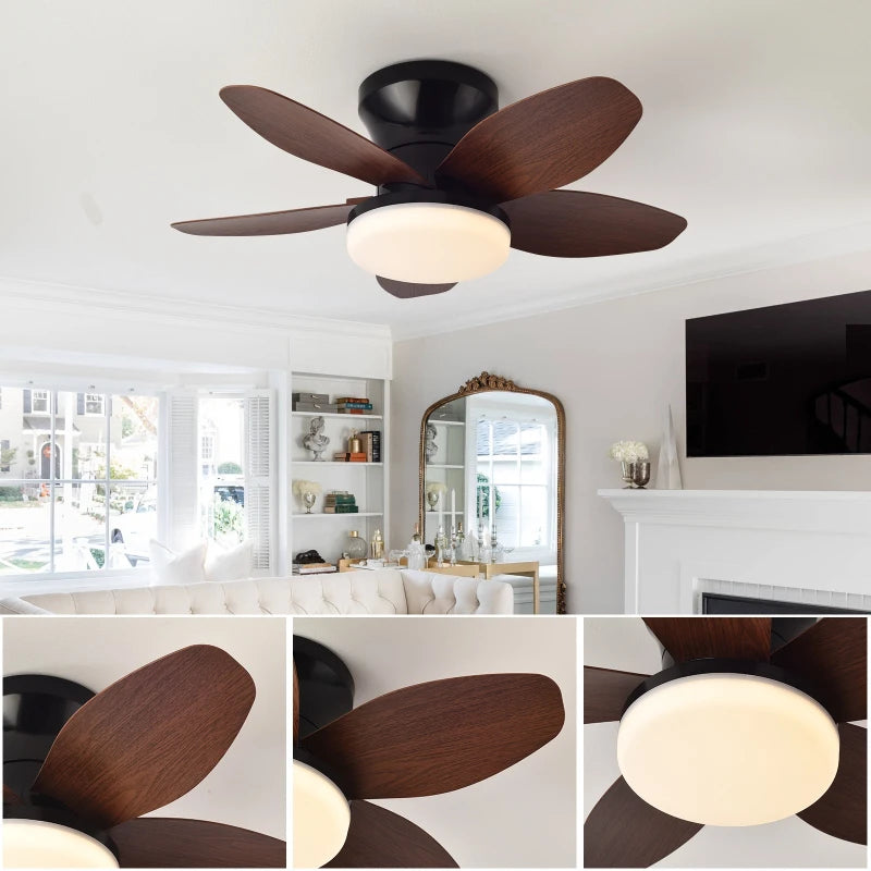 Ventilatore da soffitto 5 pale a incasso, stile mid-century – dettaglio 4
