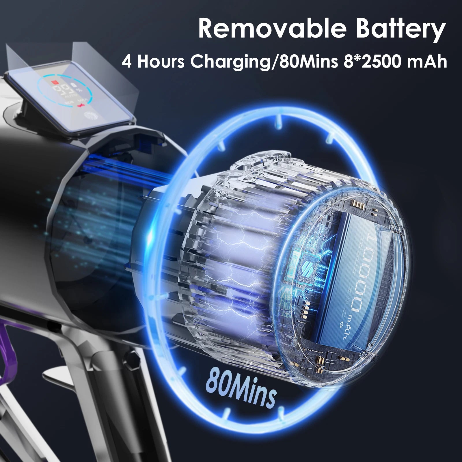 Aspirapolvere senza fili 6 in 1, 500 W, autonomia 80 minuti – dettaglio 3