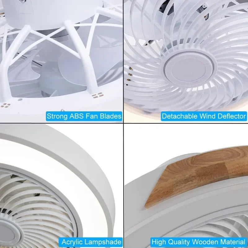 Ventilatore da soffitto invisibile con luce LED, 10 finiture – dettaglio 5