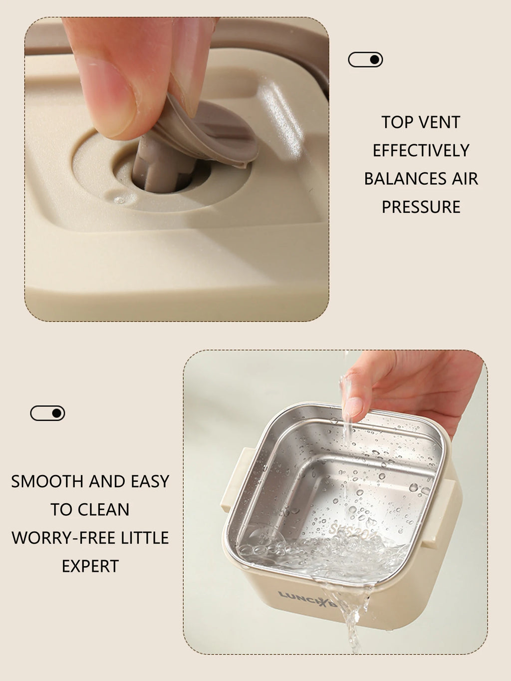 Set di Contenitori Bento Termici in Acciaio Inox