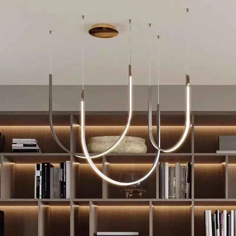 Lampadario a striscia curva a U, 63 o 78 W, luce calda – dettaglio 4