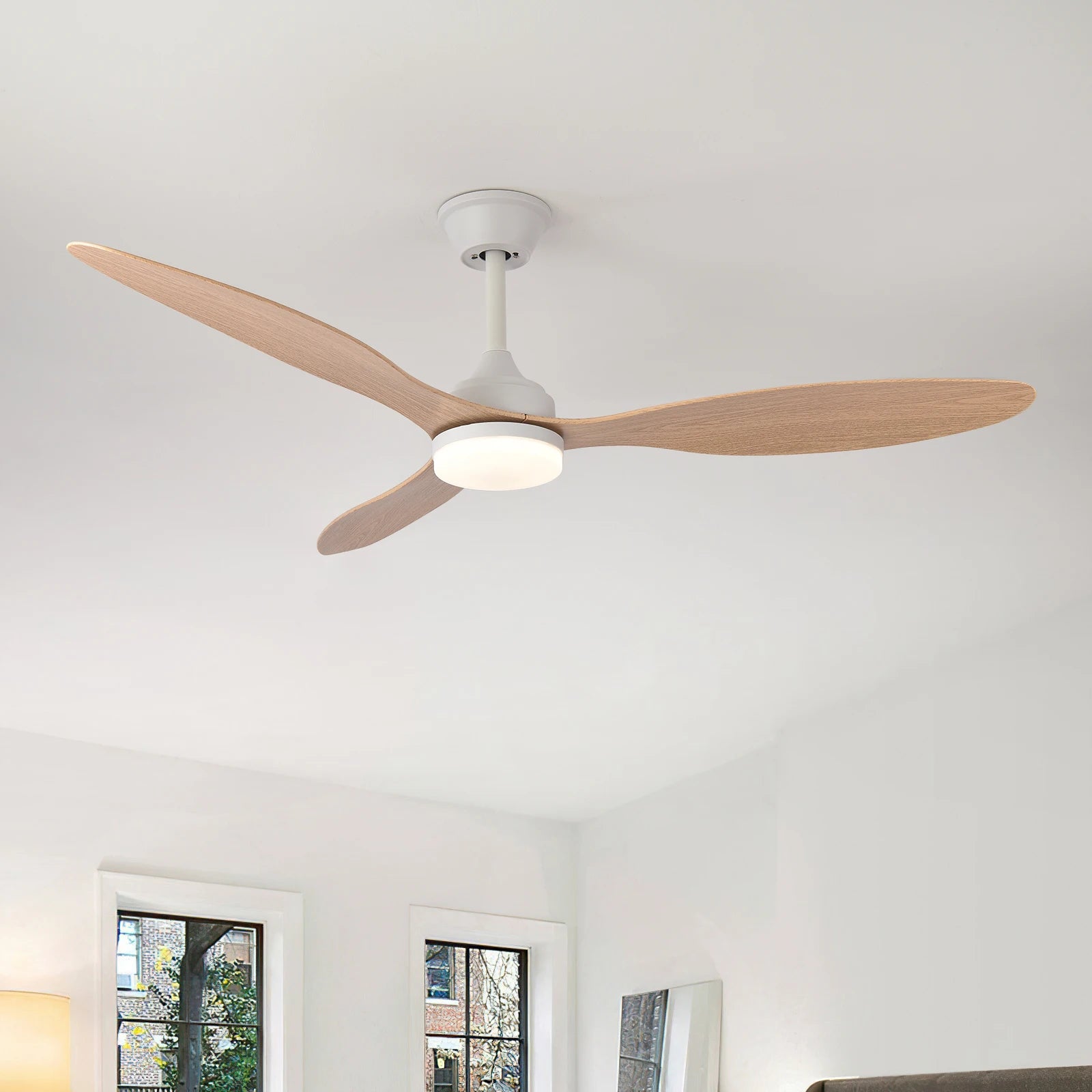 Ventilatore da soffitto con luce, ventilatore da soffitto a basso profilo da 25 pollici/42 pollici/52 pollici – foto 2