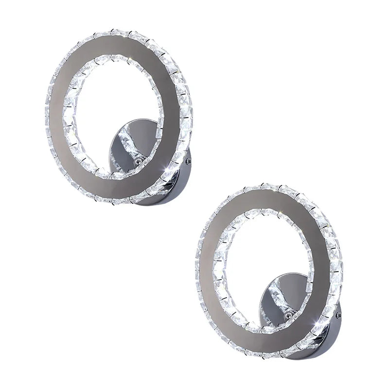 Applique da parete a LED con cristalli K9, luce a 3 tonalità – dettaglio 6