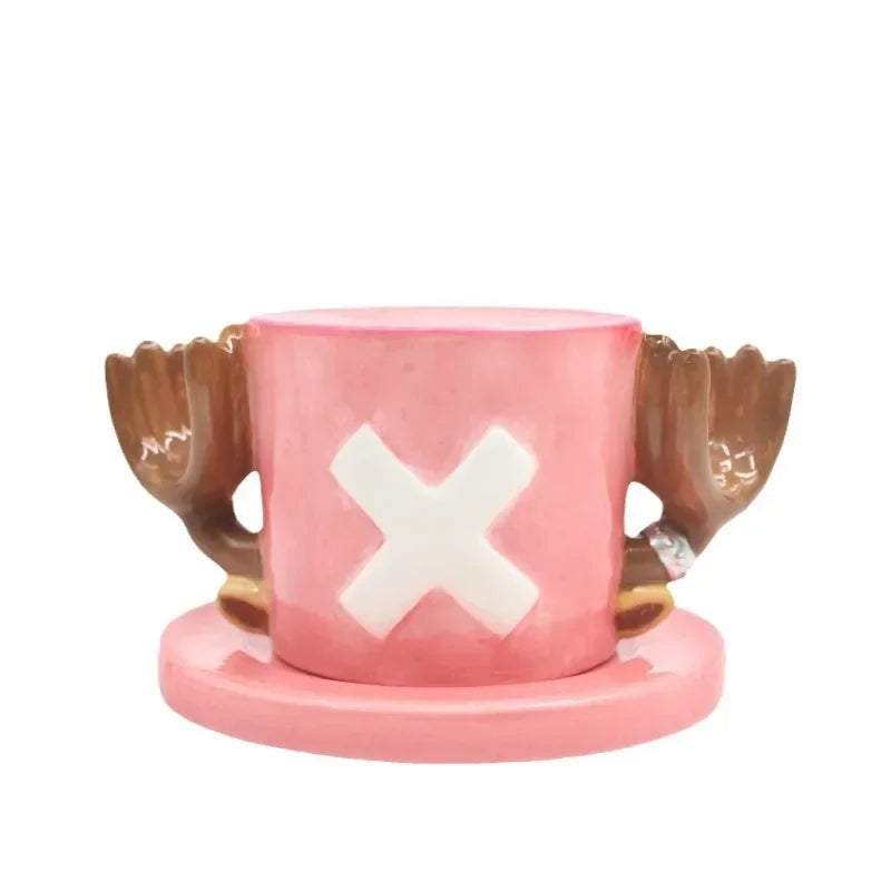 Tazza da Caffè con Piattino in Ceramica Fantasia Anime