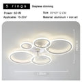 Ventilatore da Soffitto LED Moderno Silenzioso con Lampadario, Bianco, Telecomando, per Camera da Letto – foto 7