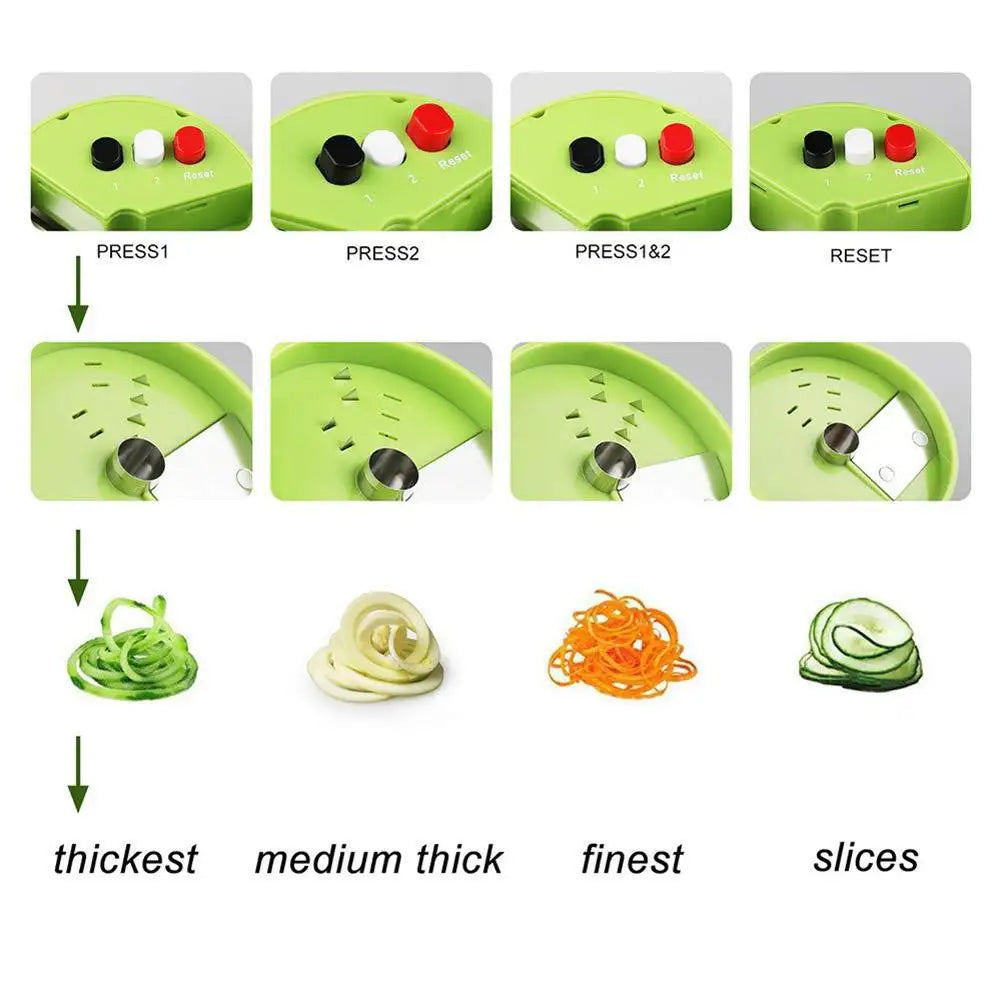 Tagliaverdure manuale a spirale per carote e zucchine – dettaglio 4