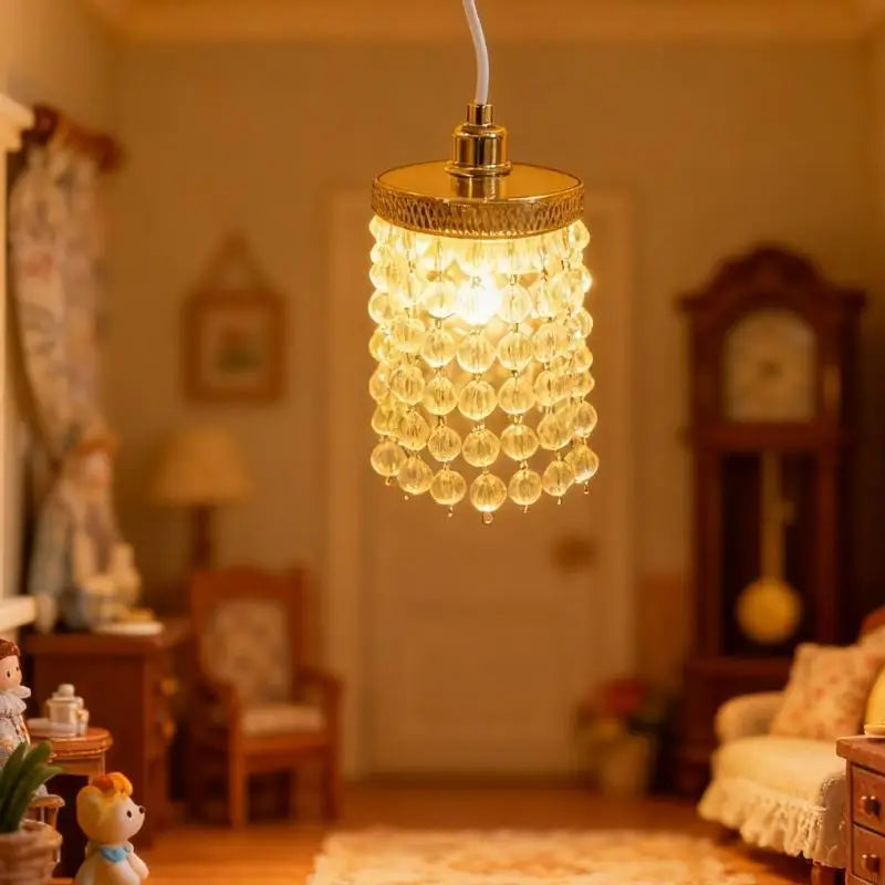 Lampadario in miniatura per case delle bambole, oro o argento – dettaglio 4