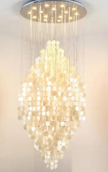 Lampadario a conchiglia per soffitti alti, 40 o 60 cm – dettaglio 10