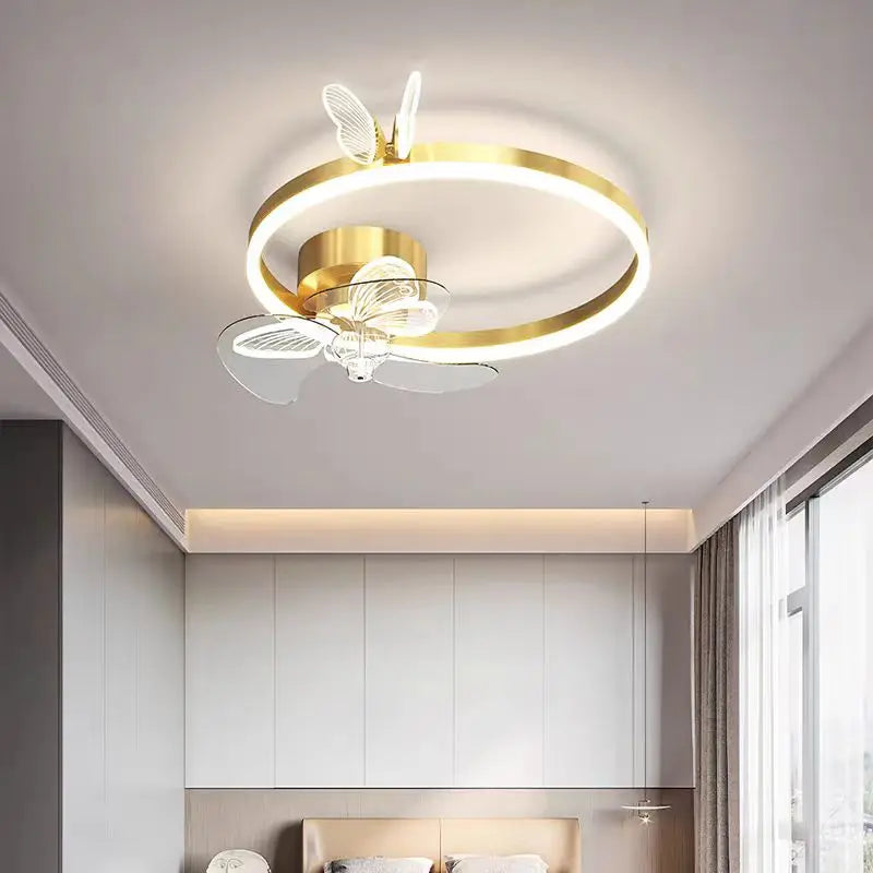 Ventilatore da soffitto a farfalla con luce LED dimmerabile – dettaglio 2