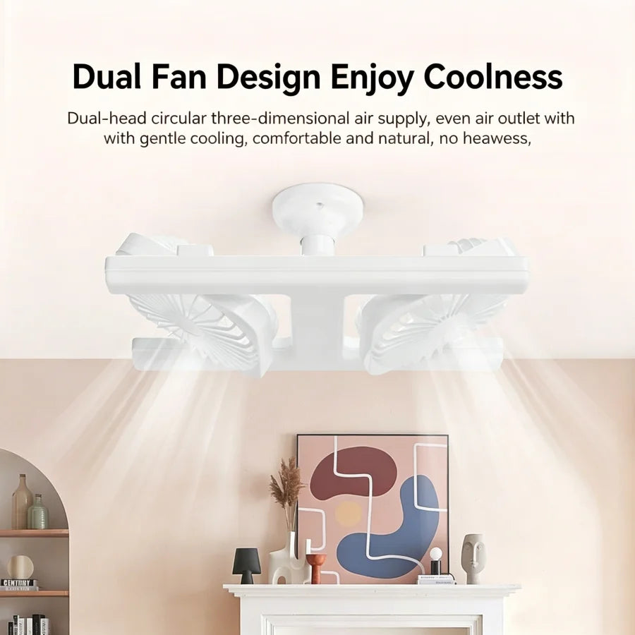 Ventilatore da soffitto doppio 60W con luci LED dimmerabili – dettaglio 3