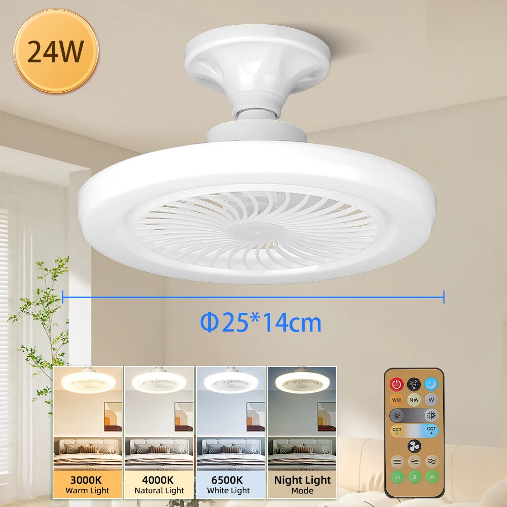 Lampada a LED CANMEIJIA con ventilatore da soffitto, dimmerabile, con 3 velocità di ventilazione e timer – foto 11