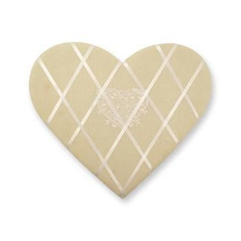 Segna appunti cuore tessuto beige