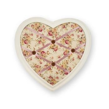 Segna appunti cuore tess fiori