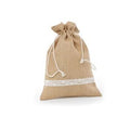 Sacco in juta piccolo con pizzo Only for you (kit da 10)