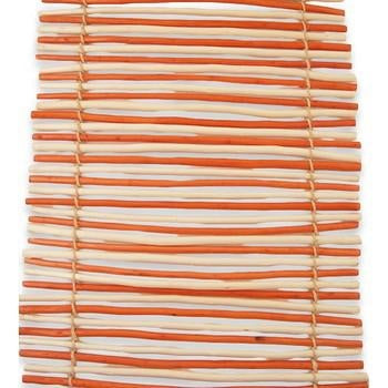 Cannette salice 50x200 arancione-bianco