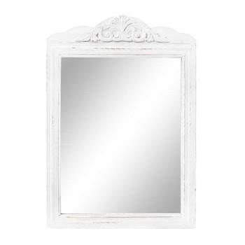 Specchio rettangolare in legno bianco, 41x2x60 cm