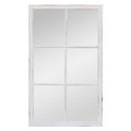 Specchio rettangolare in legno bianco