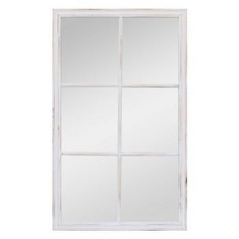 Specchio rettangolare in legno bianco