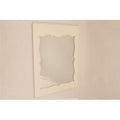 Specchio rettangolare in legno bianco con fiocco
