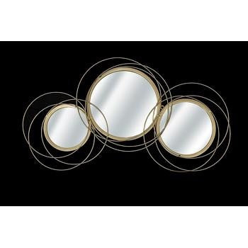Specchio a 3 cerchi oro