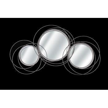 Specchio a 3 cerchi color silver