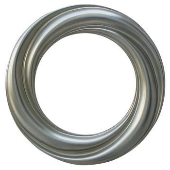 Specchio tondo aspirale argento, Ø94 cm