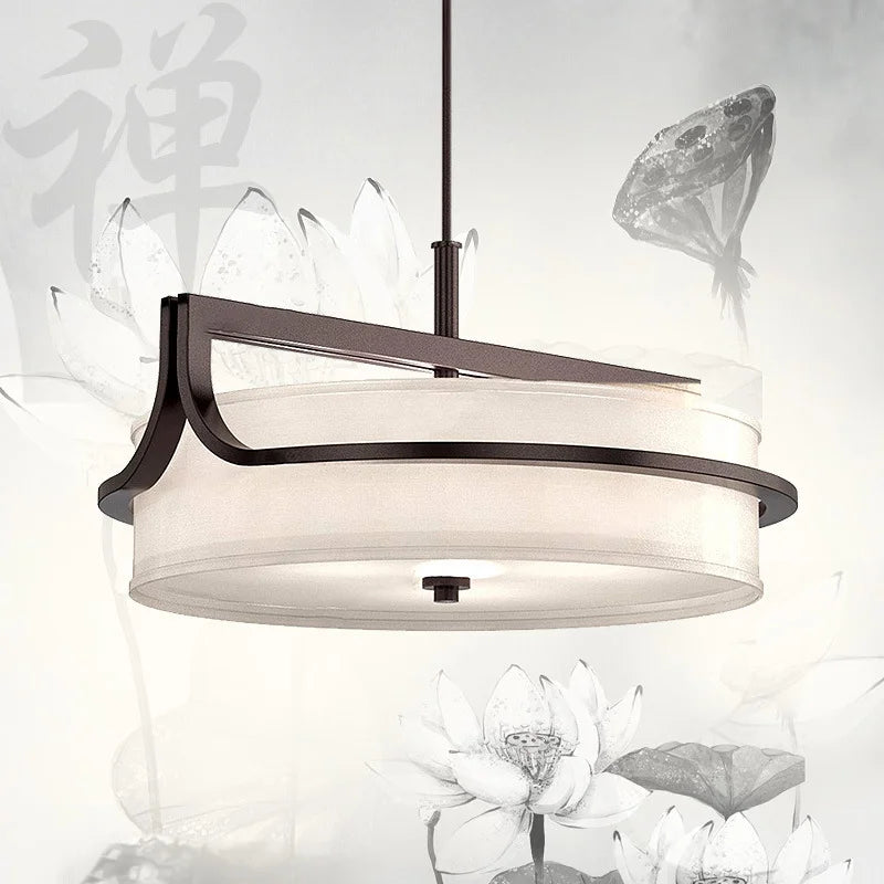 Lampadario a sospensione in tessuto, D55 o D65 cm