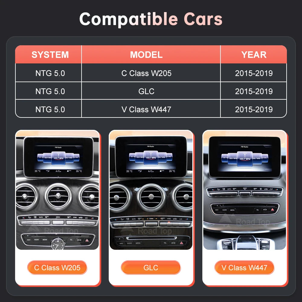 Display CarPlay e Android Auto per Mercedes, 10,25 o 12,3 pollici – dettaglio 1