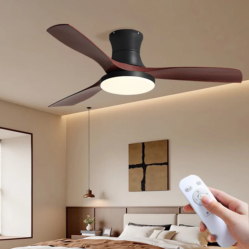 Ventilatore da soffitto DC con luce, 6 velocità e telecomando