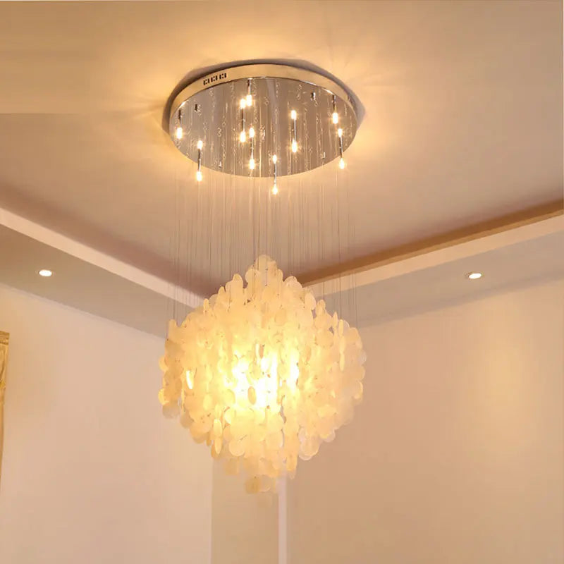 Lampadario a conchiglia per soffitti alti, 40 o 60 cm – dettaglio 3
