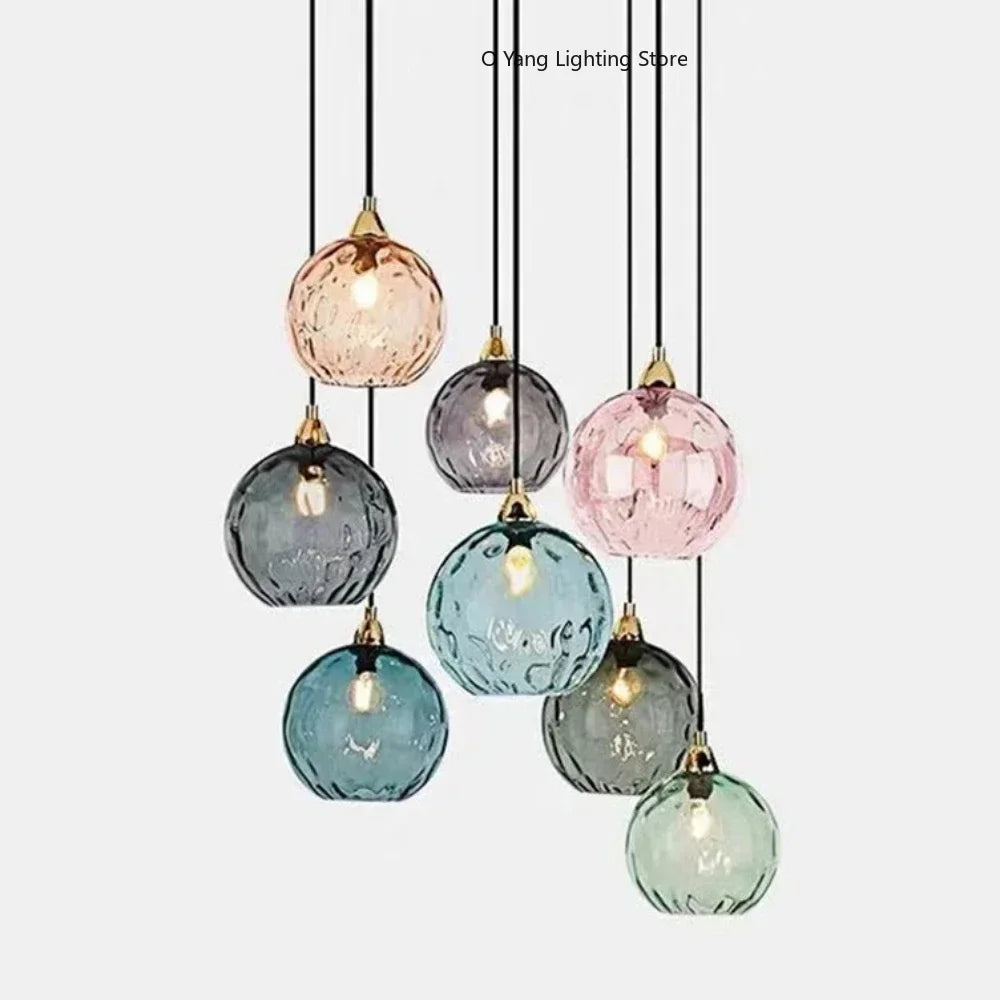 Lampadario in vetro colorato, da 3 a 8 luci – dettaglio 1