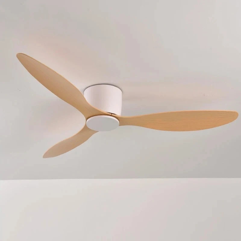 Ventilatore da soffitto moderno senza luci, motore DC, per soffitti bassi, con telecomando, ventilatore – foto 8