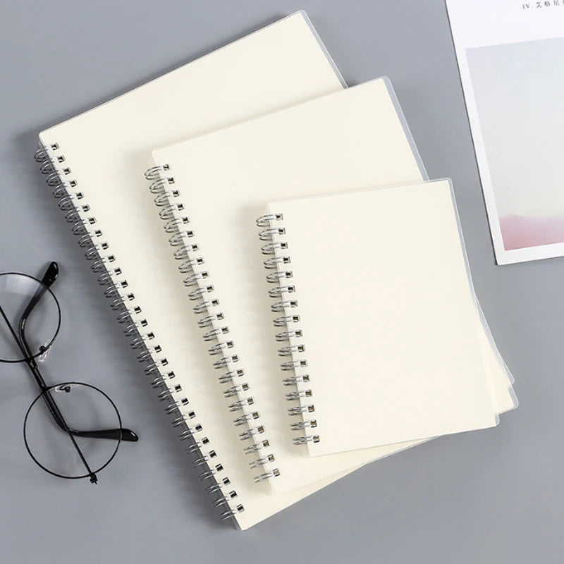 Quaderno a spirale A5, A6 e B5, pagine a righe o puntinate